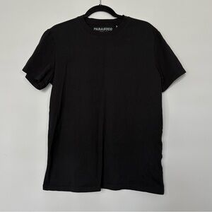 Mens Parasuco Black Short Sleeve Tee Size M 100% Cotton Everyday Wear, Casual